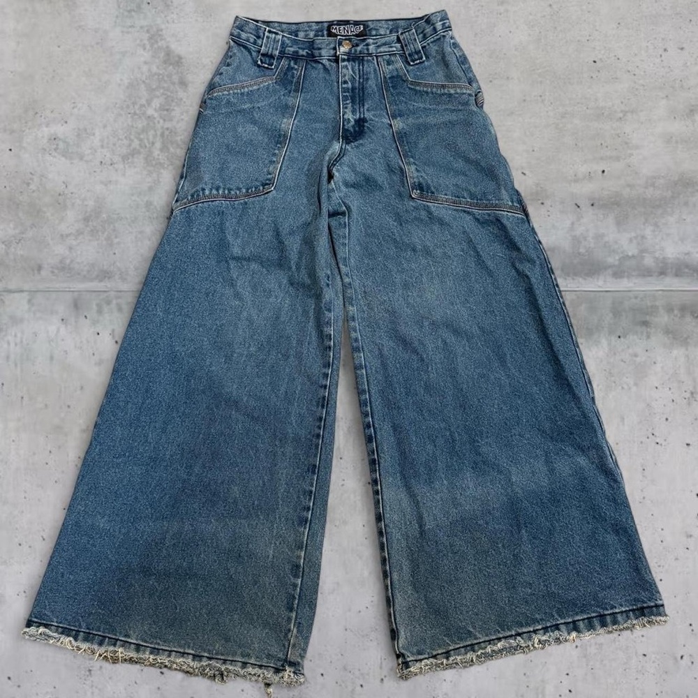 Super rare 90’s skater rave jeans by Menace